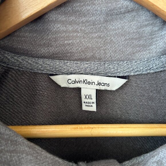 Calvin Klein Pullover Mens XXL Gray 1/4 Zip Sweater 2XL Classic Preppy - Picture 4 of 6